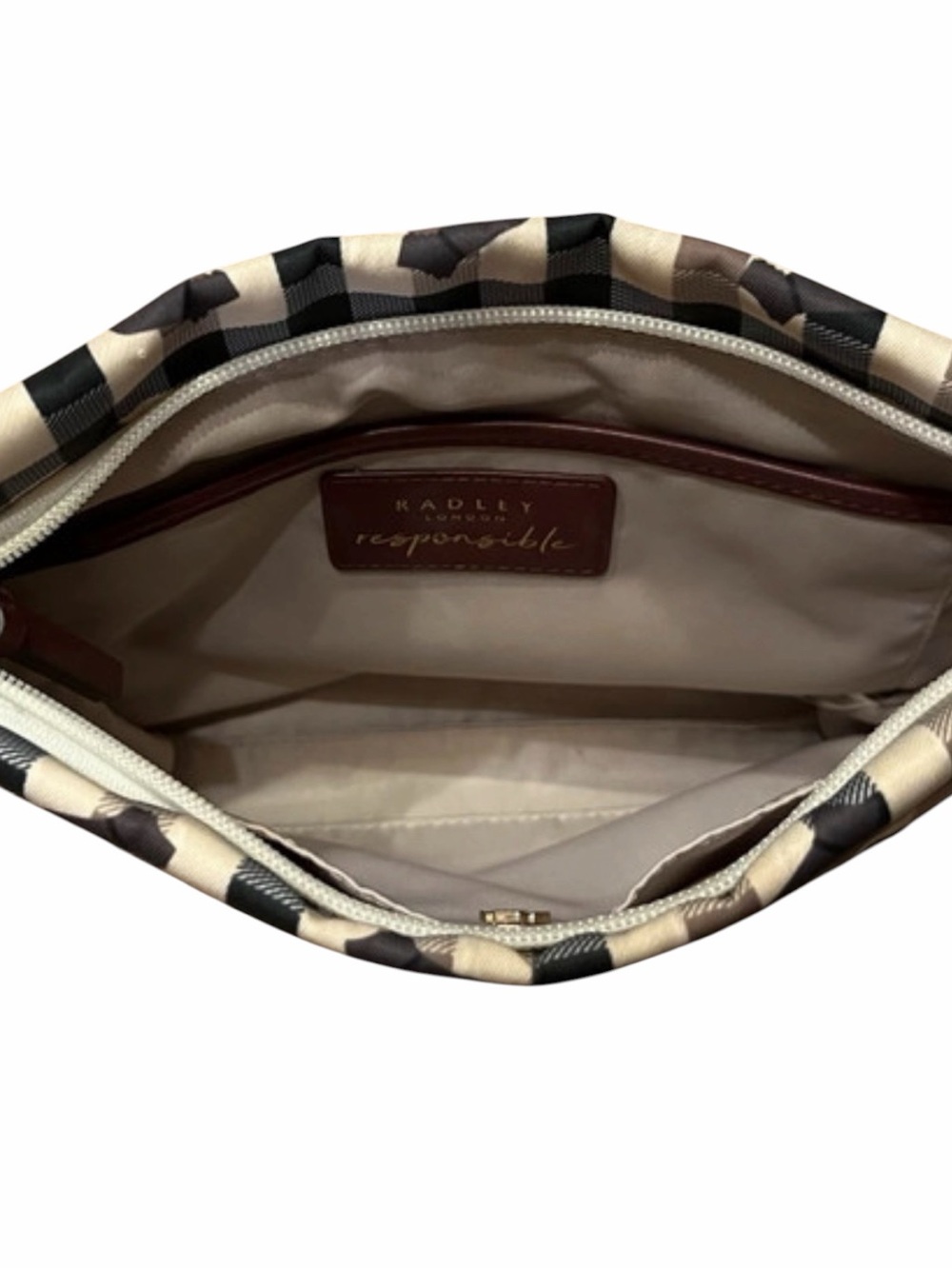 Radley London Finsbury Park Checkered Scottie Dog Print Crossbody - NWOT - Picture 8 of 12